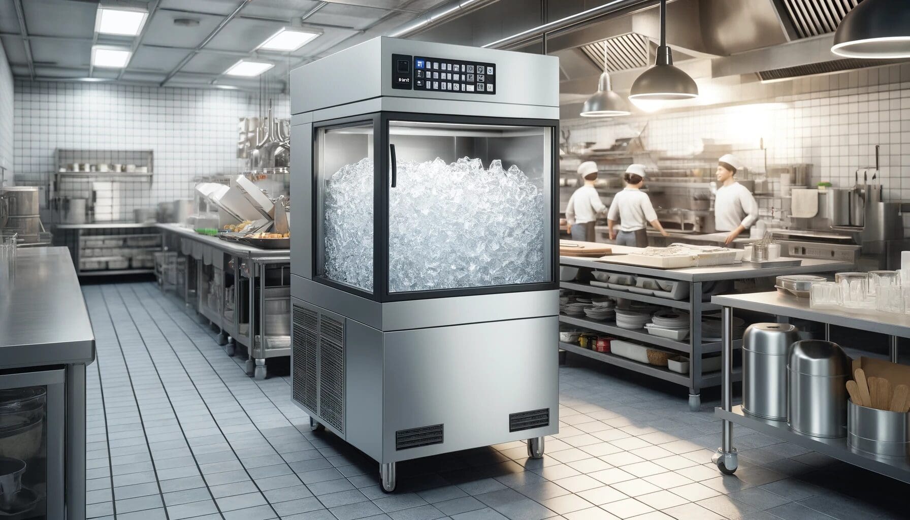 ice machine in restaurant kitchen
