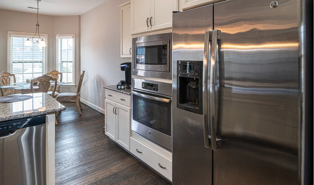 refrigerator in kitchen