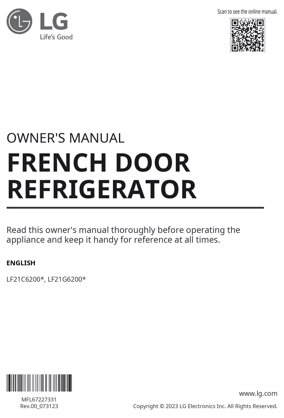 lg refrigerator error codes user manual