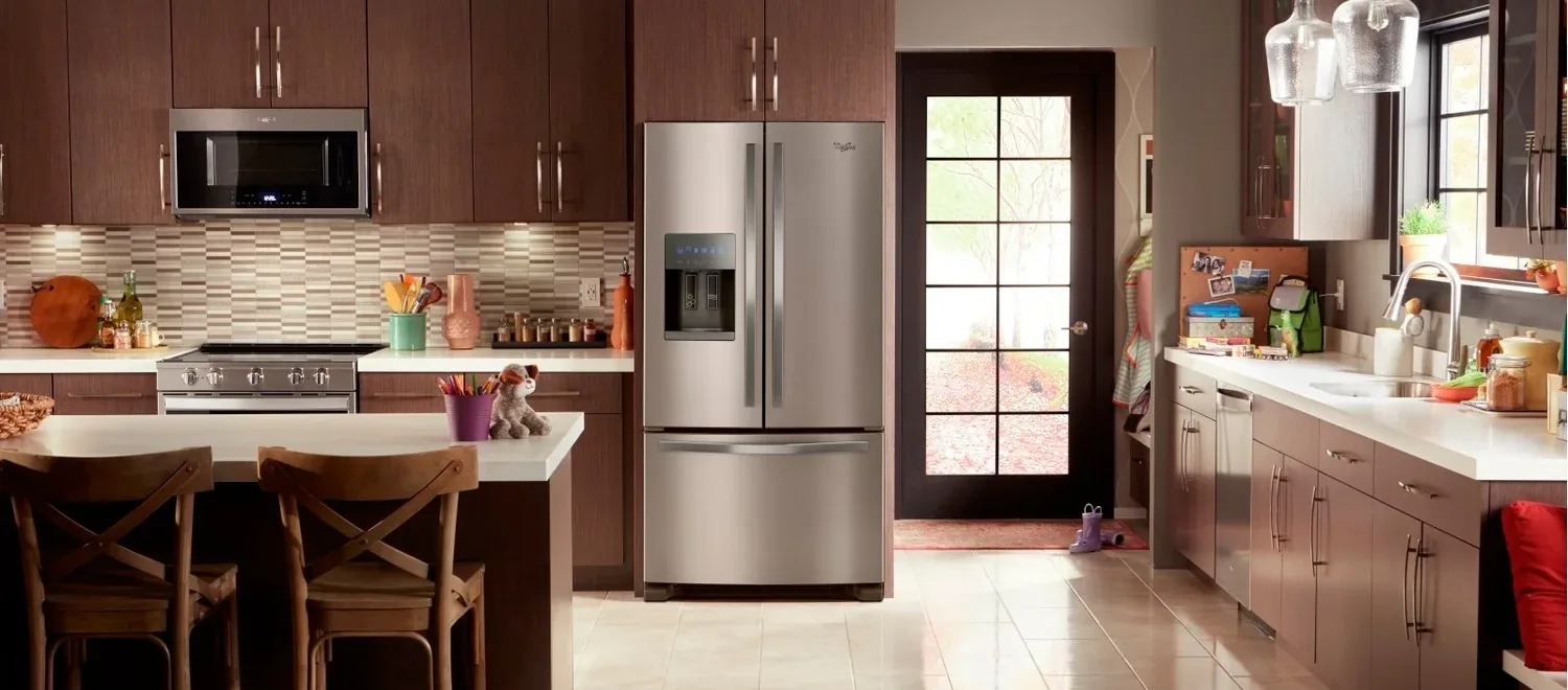 whirlpool refrigerator repair in warm kitchen