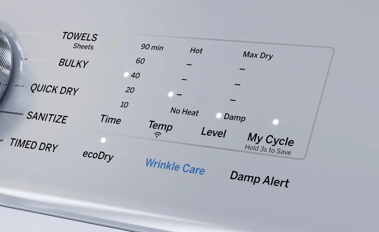 ge dryer error codes panel