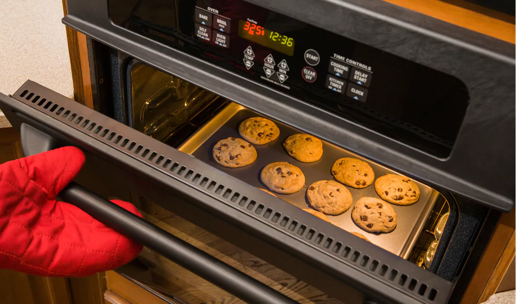 cookies baked in oven