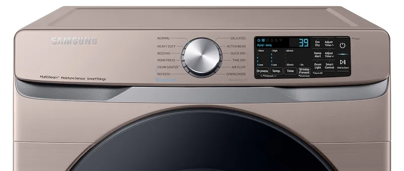 samsung dryer top panel