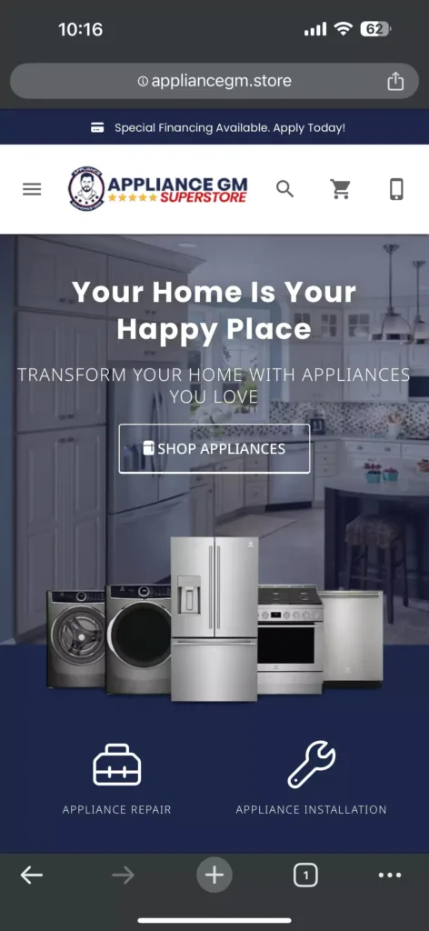 appliancegm superstore mobile