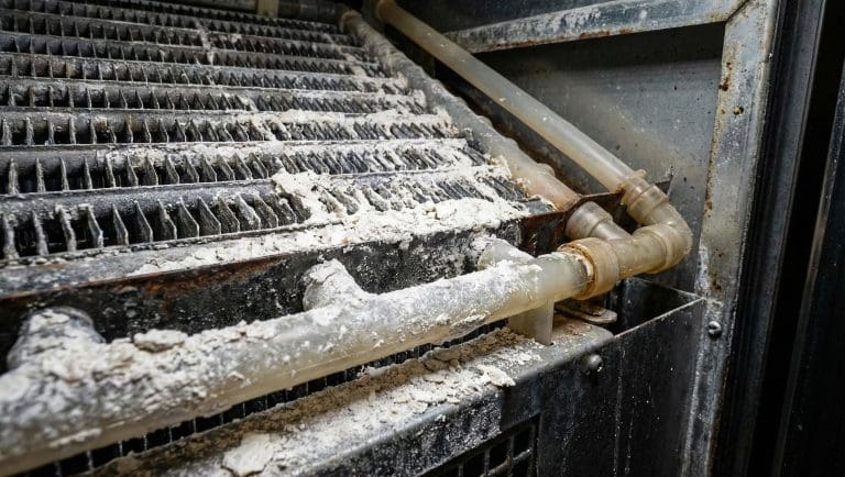 Commercial ice machine interior - dirty